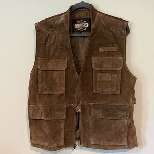 Guide Gear Men’s L  Vintage Brown Utility Leather Vest